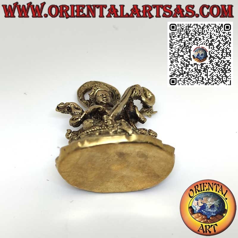 Beautiful brass sculpture of Sarasvatī, goddess of knowledge and art