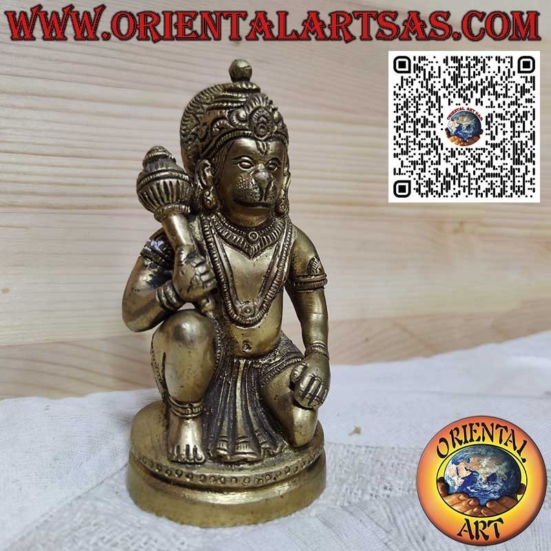 Escultura de bronce de Hanuman, símbolo de fuerza y ​​protección.