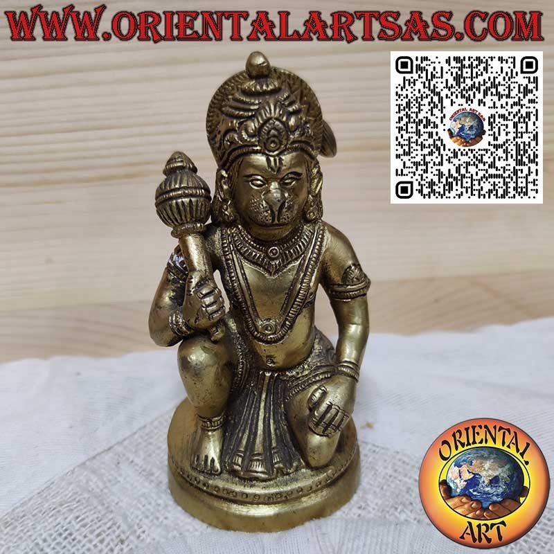 Escultura de bronce de Hanuman, símbolo de fuerza y ​​protección.