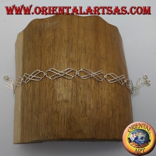 Argent Anklet, avec noeud celtique