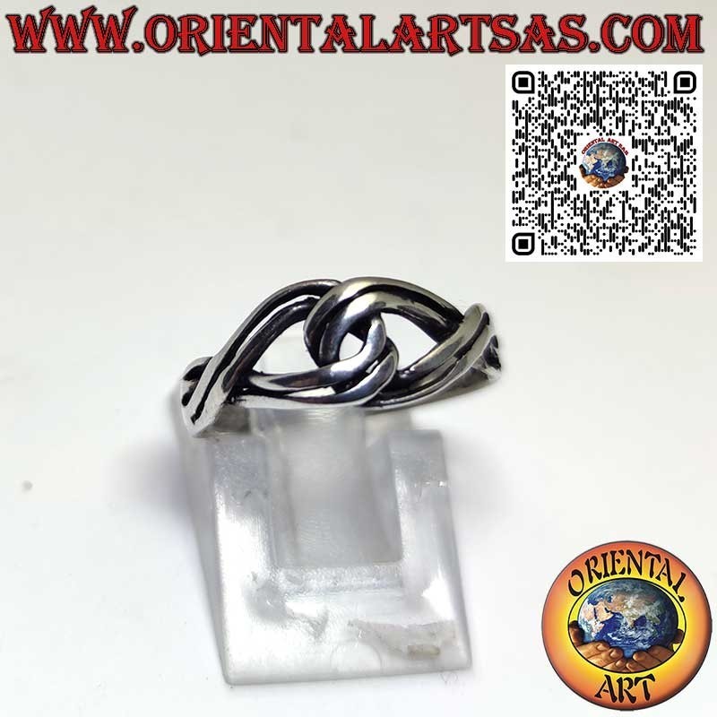 Solid 925 silver ring Celtic knot of love