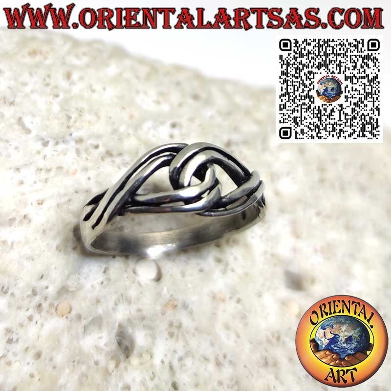 Anillo de plata maciza 925 nudo celta del amor