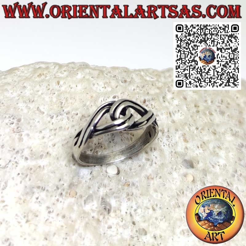 Solid 925 silver ring Celtic knot of love