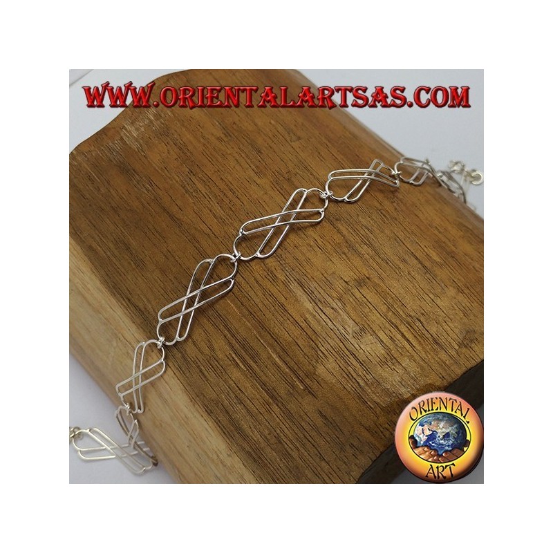 Argent Anklet, avec noeud celtique