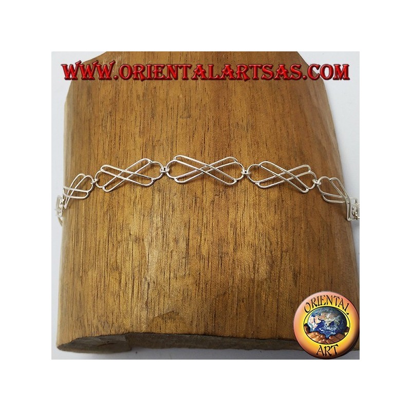 Argent Anklet, avec noeud celtique