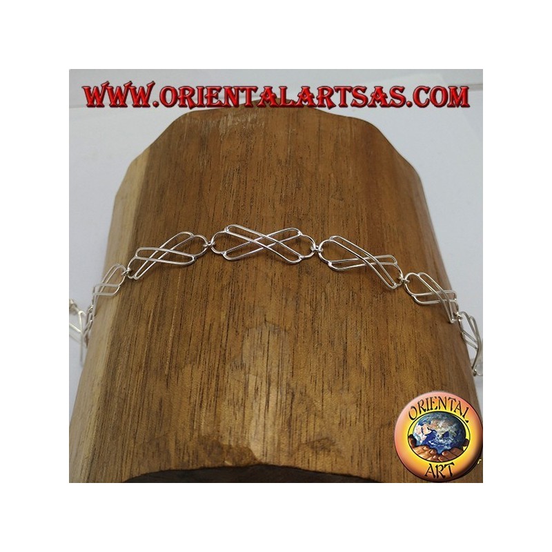 Silver anklet with Celtic knot