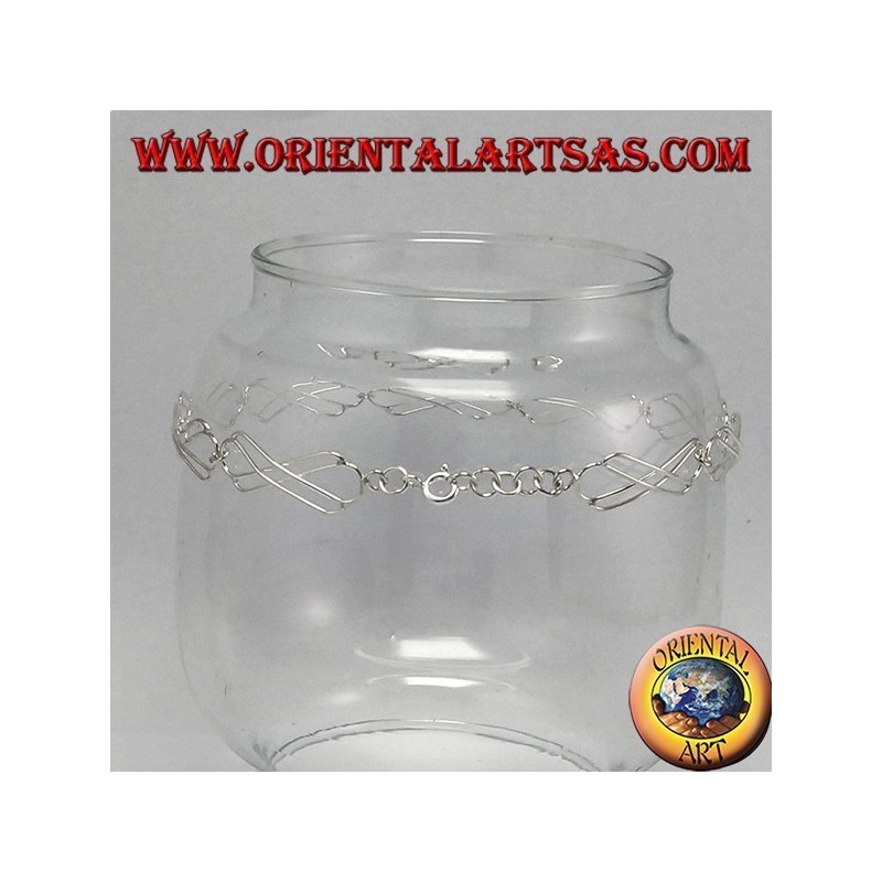 Argent Anklet, avec noeud celtique