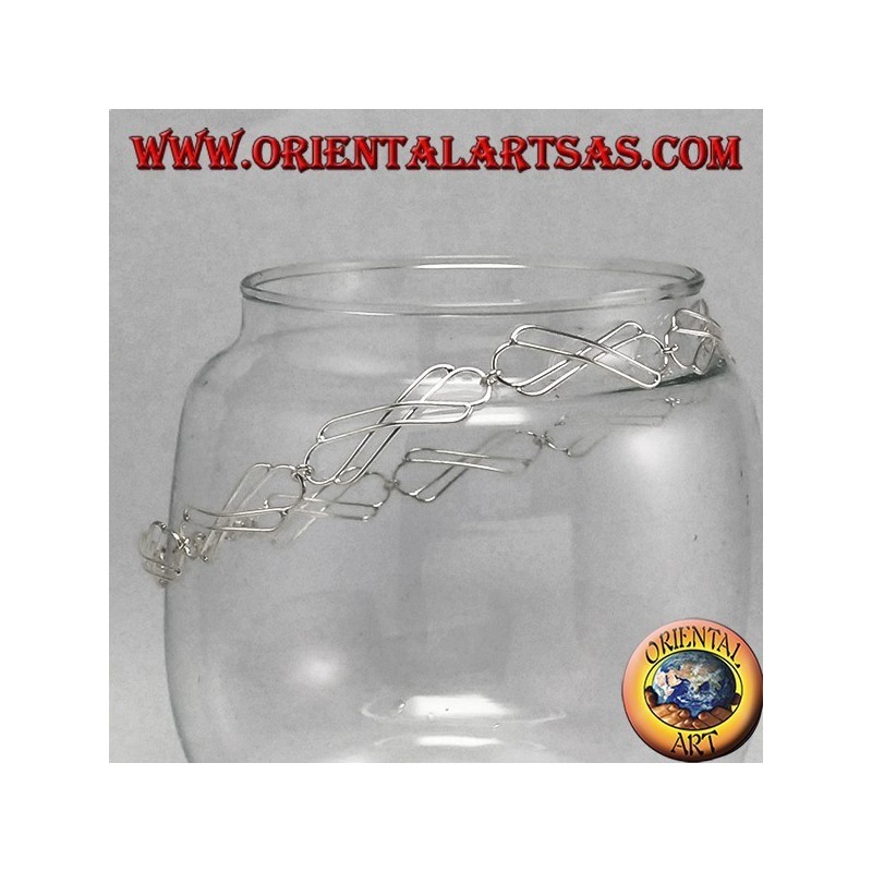 Argent Anklet, avec noeud celtique