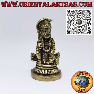 Brass sculpture of Hanuman, symbol of strength and protection. 6 cm.