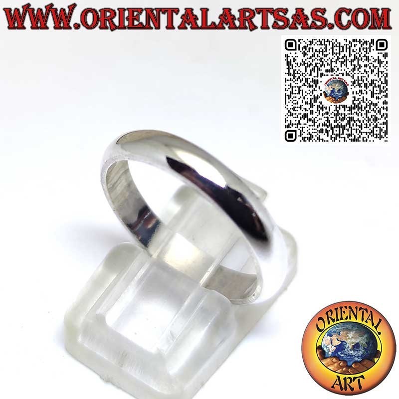 Bague simple en argent hypoallergénique de 4 mm