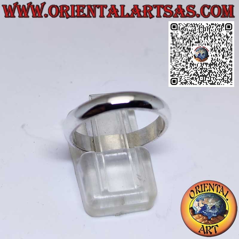 Bague simple en argent hypoallergénique de 4 mm