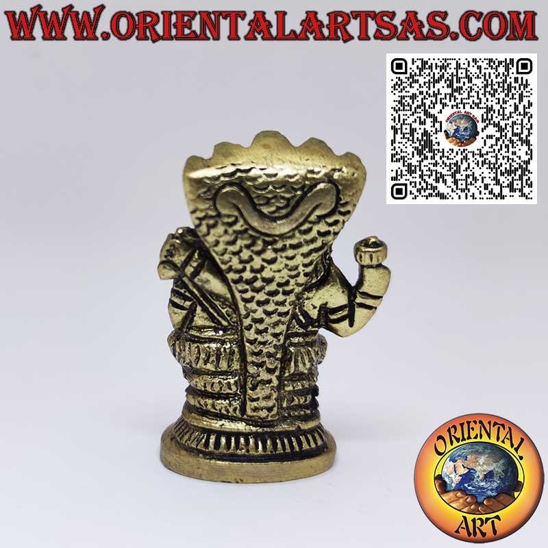 Escultura de latón de Vishnu: símbolo de protección y preservación