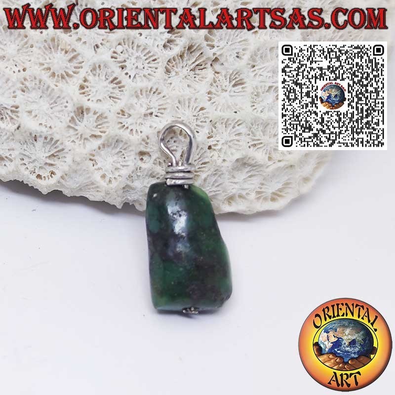 Colgante de plata Gao Kalachakra con turquesa tibetana antigua ovalada