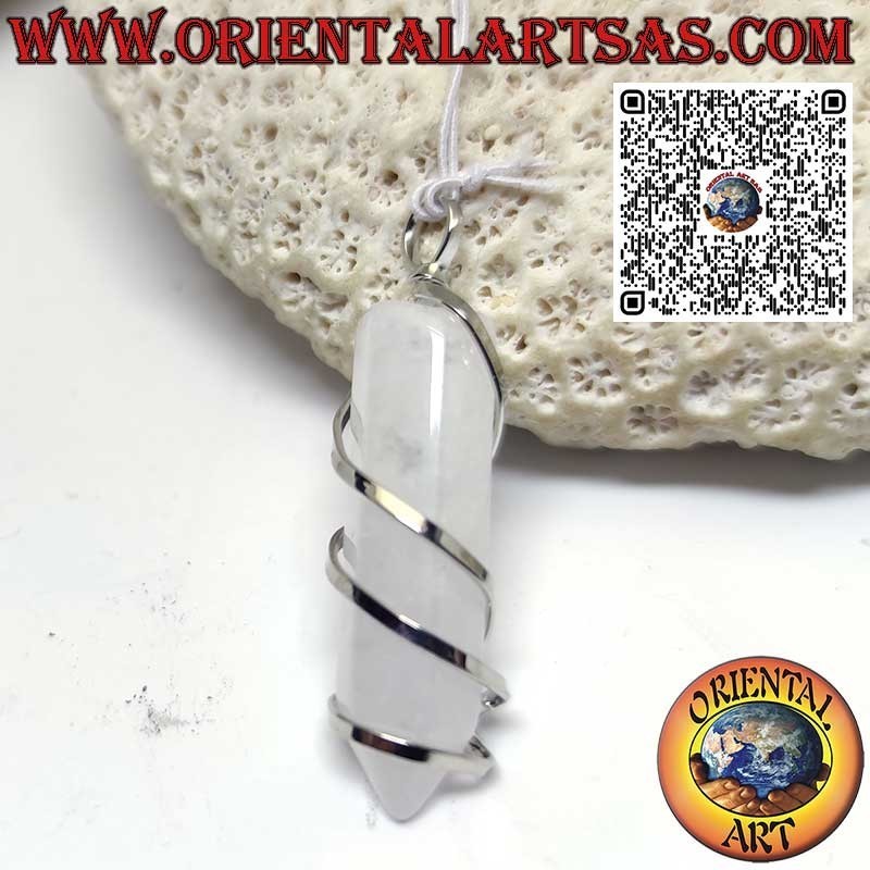 Natural Rock Crystal Hexagonal Point Pendant | Oriental Art