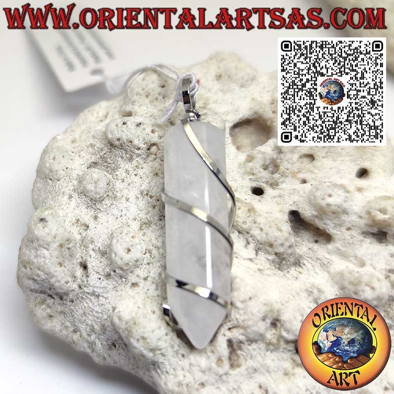 Natural Rock Crystal Hexagonal Point Pendant | Oriental Art