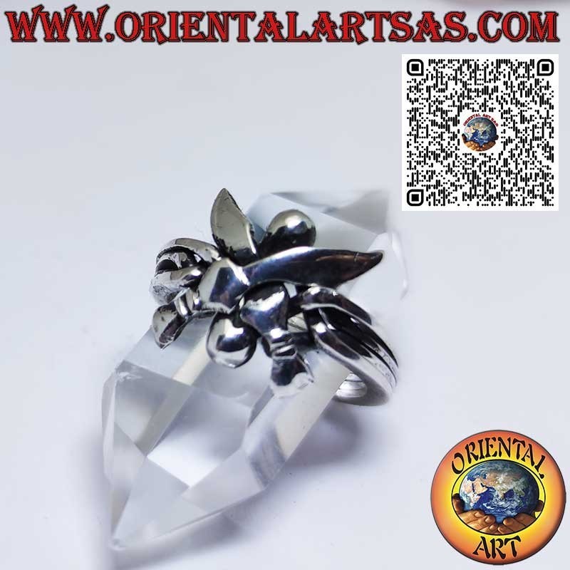 Anillo de fe turca de cuatro hilos en plata maciza 925