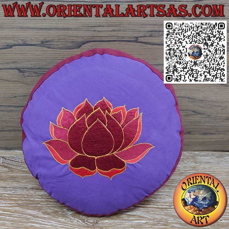 Coussin Méditation Sarrasin Népal | Zafu Broderie Lotus