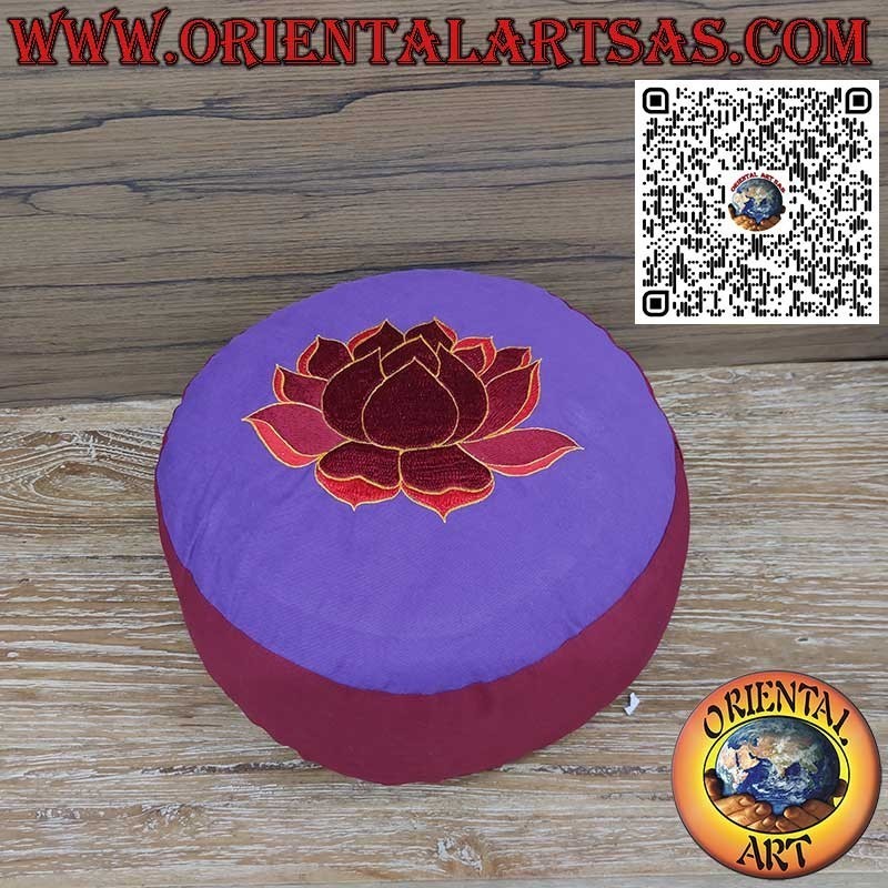 Coussin Méditation Sarrasin Népal | Zafu Broderie Lotus