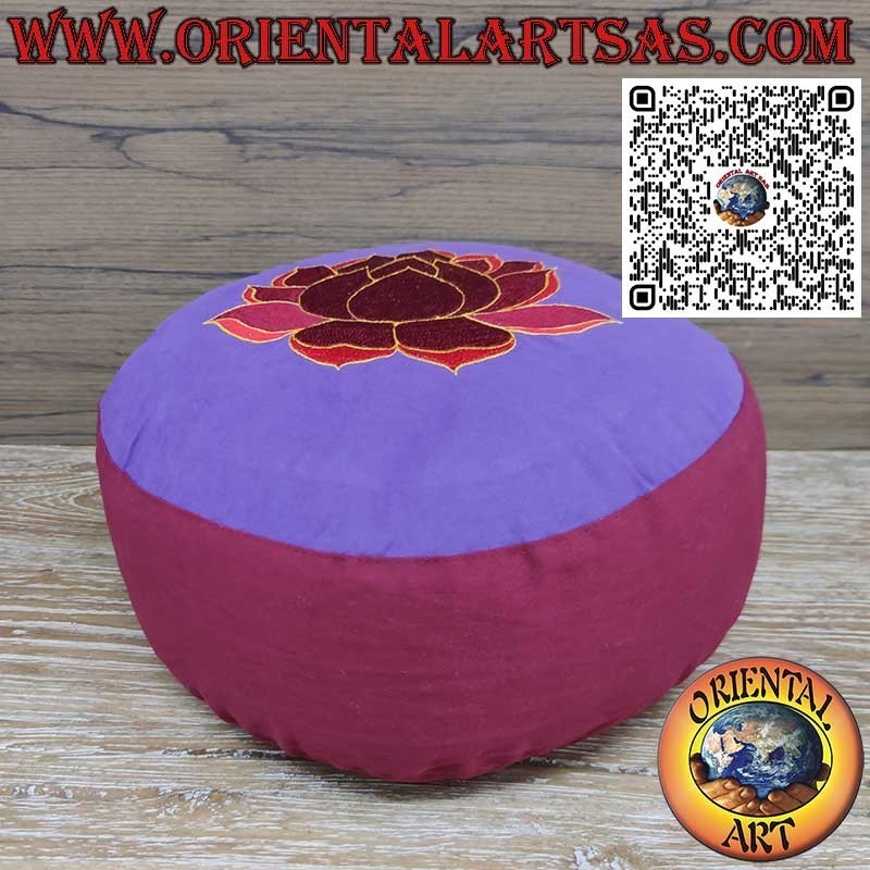 Coussin Méditation Sarrasin Népal | Zafu Broderie Lotus