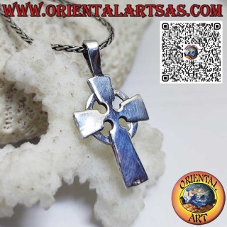 Pendentif croix celtique classique et lisse en argent 925,