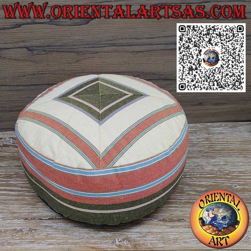 Meditation Cushion in Cotton with 100% Natural Buckwheat Husk