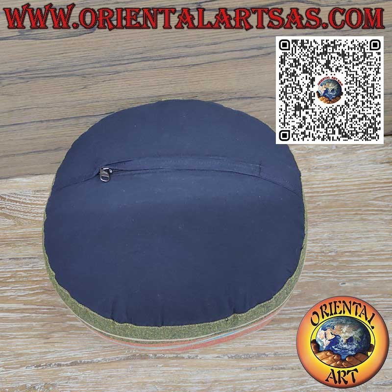 Meditation Cushion in Cotton with 100% Natural Buckwheat Husk