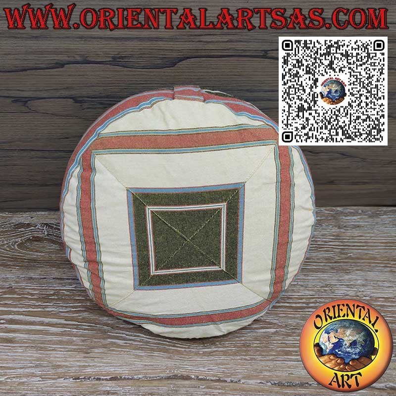 Cuscino da Meditazione in cotone con Pula di Grano Saraceno 100% Naturale