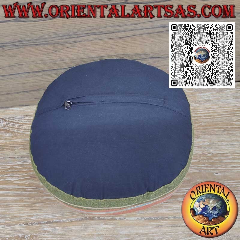 Meditation Cushion in Cotton with 100% Natural Buckwheat Husk