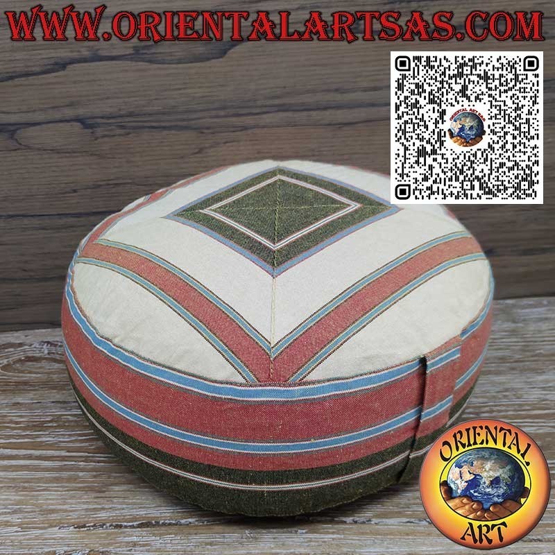 Cuscino da Meditazione in cotone con Pula di Grano Saraceno 100% Naturale