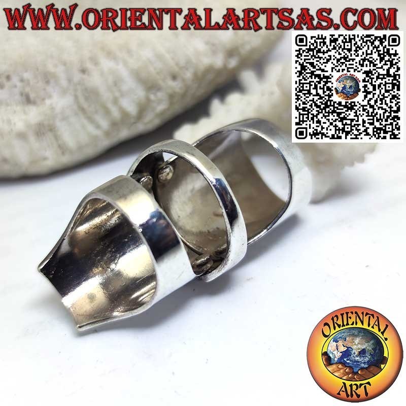 Bague d'armure médiévale en argent massif, mobile simple et robuste