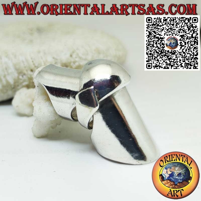 Anello Armatura medievale in solido argento, mobile semplice e robusto