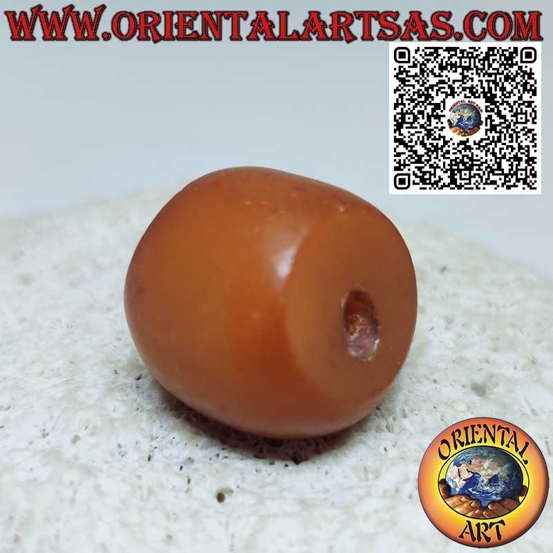 Cilindro Ámbar Tibetano Antiguo Auténtico para Collar