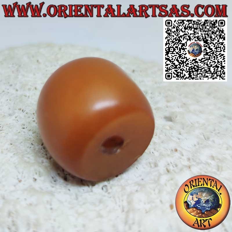 Authentic Antique Tibetan Amber Cylinder for Necklace | Oriental Art