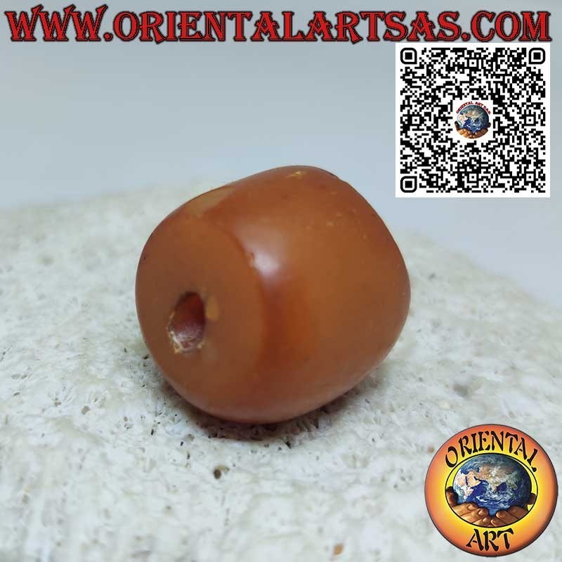 Authentic Antique Tibetan Amber Cylinder for Necklace | Oriental Art