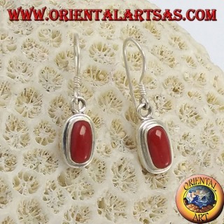 40/5000 Pendientes de plata con coral natural