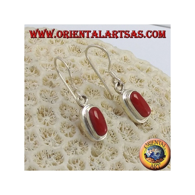 Orecchini in argento con Corallo naturale – eleganza tradizione colore