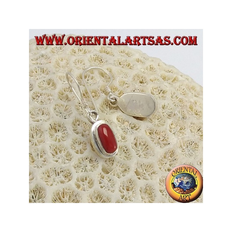 40/5000 Pendientes de plata con coral natural