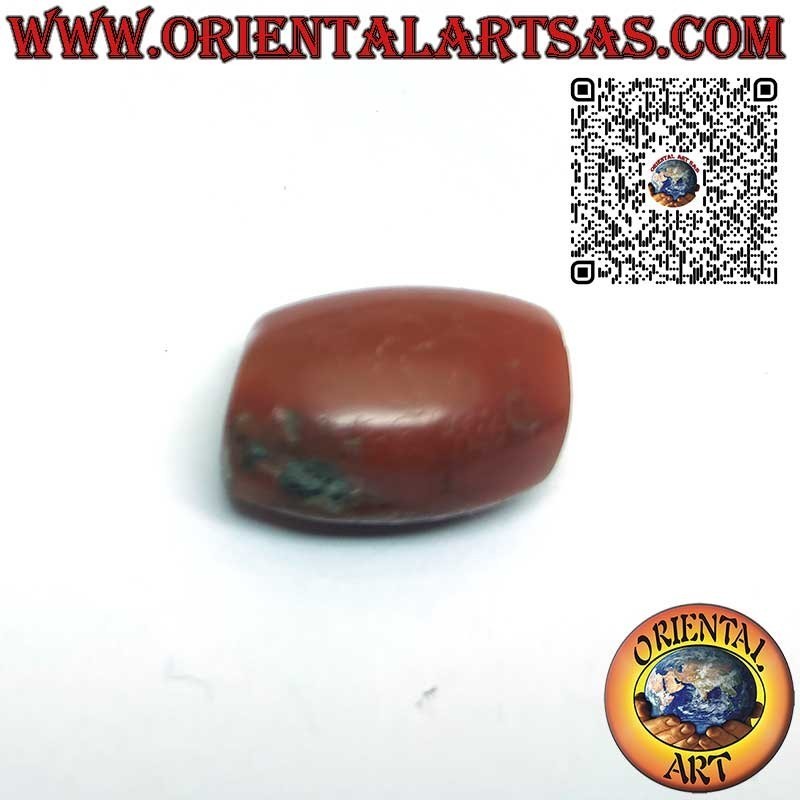 Ciondolo Corniola Tibetana Antica Cilindrica Naturale | Oriental Art