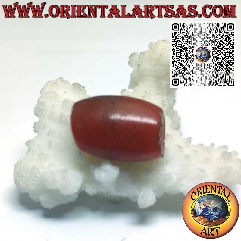 Colgante Cornalina Natural Cilíndrico | Tibetano Antiguo