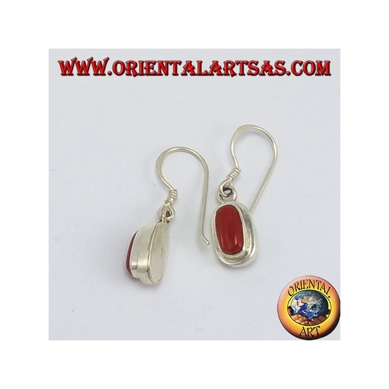 Silber-Ohrringe mit natürlichen Korallen