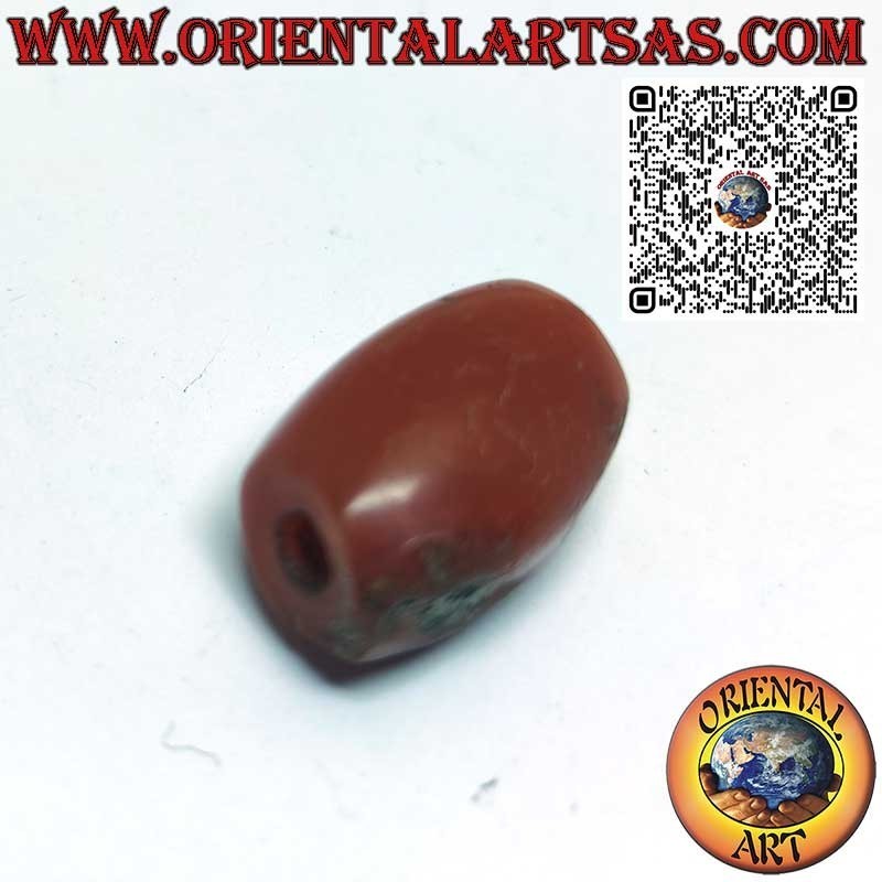 Ciondolo Corniola Tibetana Antica Cilindrica Naturale | Oriental Art