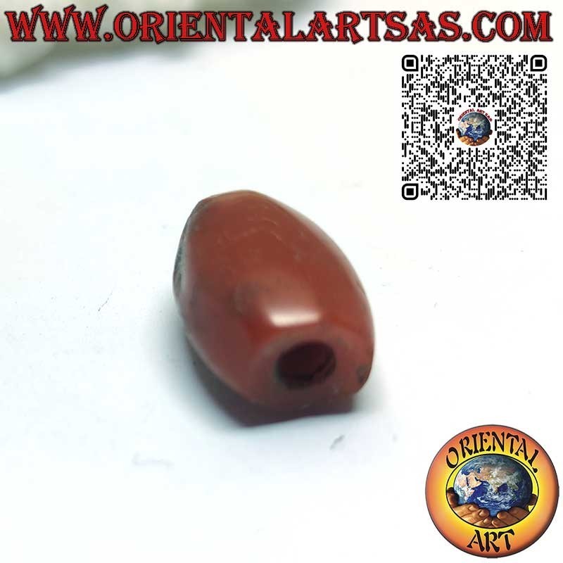 Colgante Cornalina Natural Cilíndrico | Tibetano Antiguo