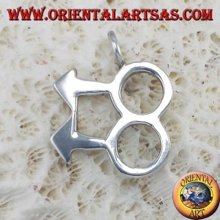 Pendentif argent, symbole gay