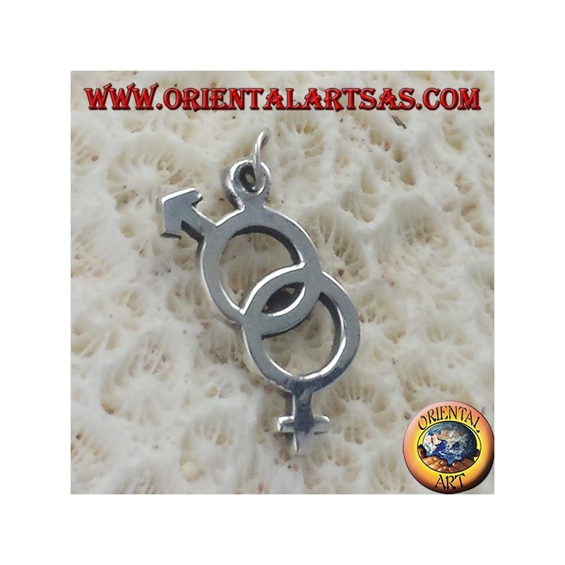 Silver Pendant,  Couple (Man and Woman)