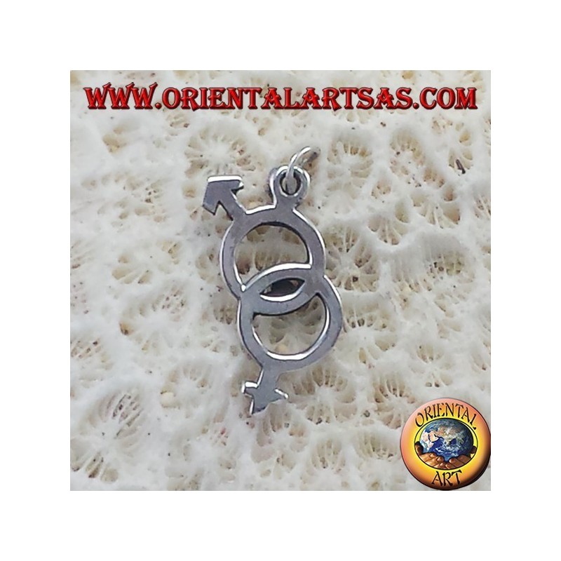 Silver Pendant,  Couple (Man and Woman)