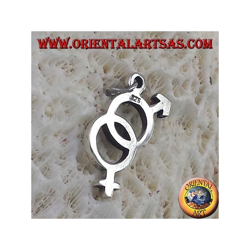 Silver Pendant,  Couple (Man and Woman)