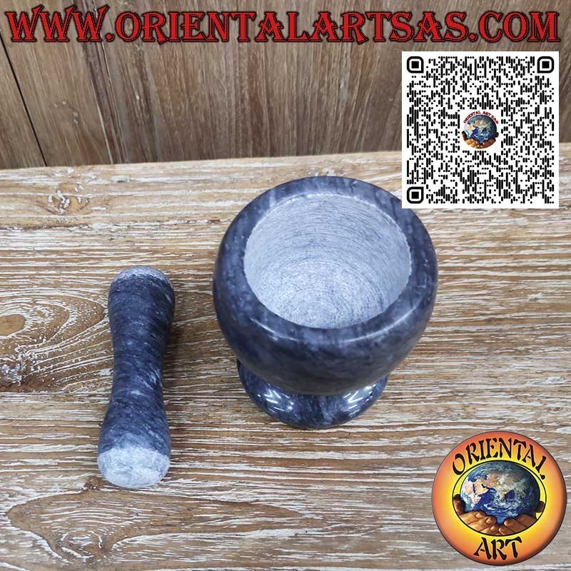 11 cm black marble mortar with 13 cm pestle included