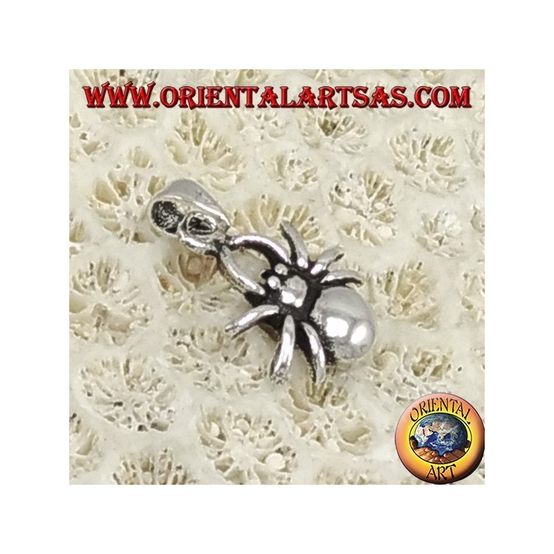 Silver pendant, small spider