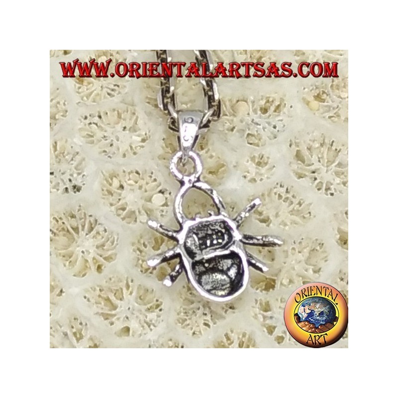Silver pendant, small spider
