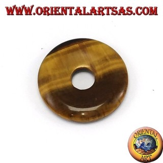 Colgante en 30 mm de ojo de tigre de donuts. Ø